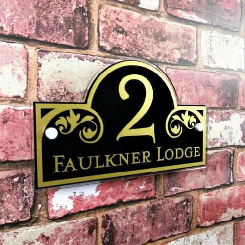 Customized Acrylic Door Number House Sign Street Address custom house number plate door sign