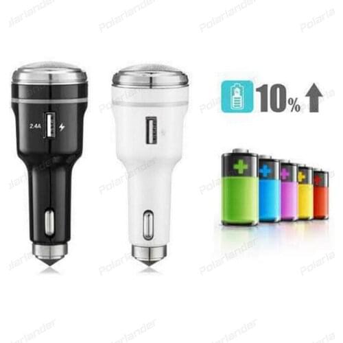Intelligent 5V/9V/12V, 2.4A Travel Charger Mini USB Car Charger Used As Safety Hammer Cigarette Lighter auto vehicle