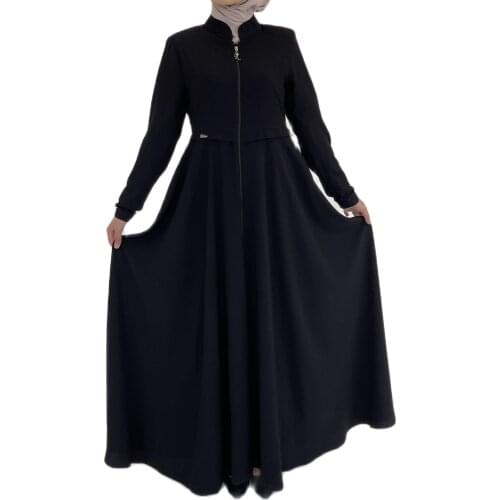 Kırışmaz Yumuşak kumaş terletmez yarım kloş 2021 sıcak yaz sezonu 148 cm uzunluğunda müslüman kadın ferace ve abaya