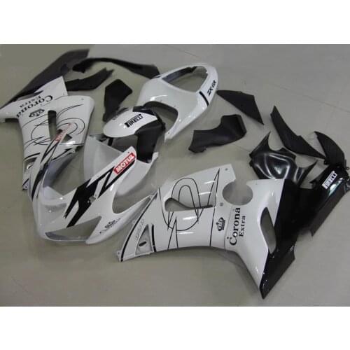 Motorcycle Fairing kit for KAWASAKI Ninja ZX6R 05 06 ZX6R 636 2005 2006 Corona white gloss black ABS Fairings set +7 gifts SX16