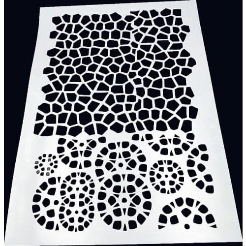 Circular array plastic mold shield DIY cake scrapbook stencils hollow Embellishments printing lace ruler Valentines Day