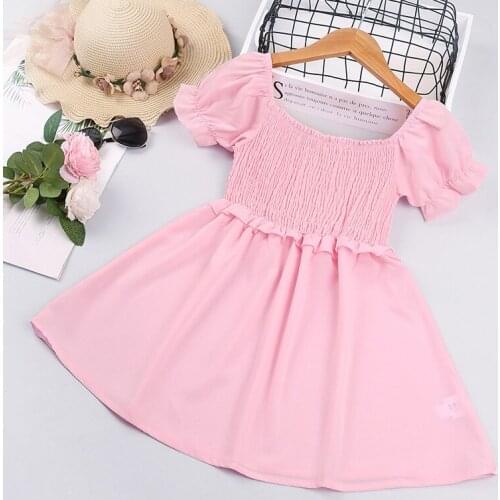 Summer Short-sleeved Tube Top Princess Dress Bridesmaid Dresses Toddler Girl Summer Clothes 2021 Baby Girl Clothing