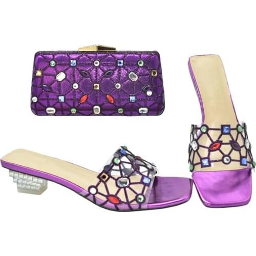 Italian Shoe and Bag Set for Party In Women Clear Heels for Women Transparent Designer Shoes Women Luxury Rhinestone Women Pumps