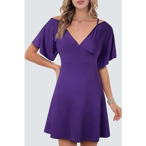 NICE-FOREVER Summer Dresses With Sleeves