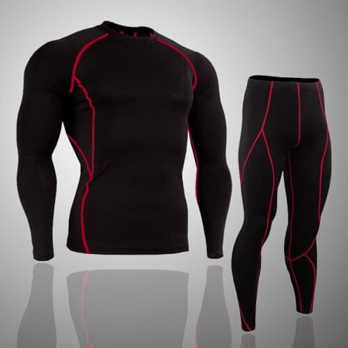 New Compression Quick Dry Tight Tracksuit Men Training Fitness Long Sleeve Shirt Pants Male Quick Dry Gym Running Set Sport Suit