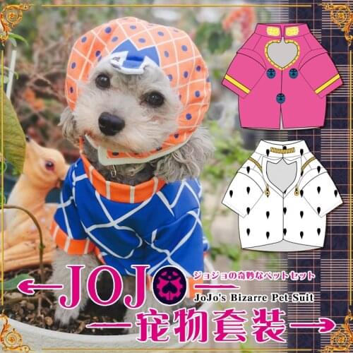 Bizarre Adventure Giorno Giovanna Bruno Bugalati GUIDO MISTA Pet Clothes for Cats Dogs Cute H