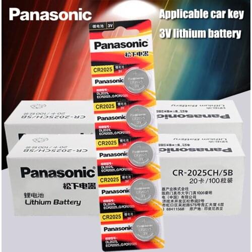 Panasonic Original cr2025 Button Cell Batteries 200PCS/LOT cr 2025 3V Lithium Coin Battery For Watch Calculator Weight Scale
