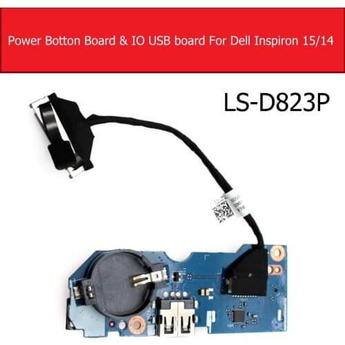 Genuine On/Off Power Board For DELL Inspiron 15/14 7560 7460 7472 7000 USB IO Board LS-D823P DS-Card Jack Board Replacement