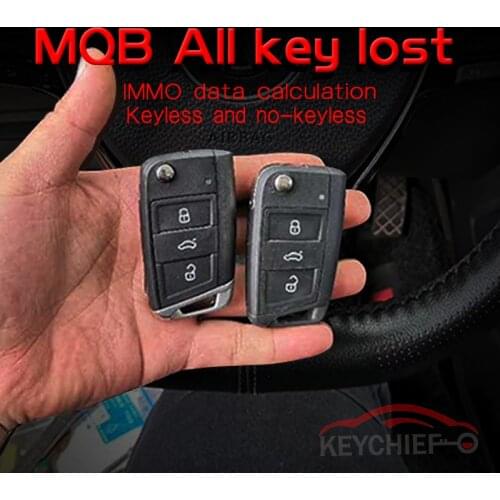 Key programming MQB all key lost keyless and no keyless IMMO data calculation service ---- xhorse vvdi2 key programmer necessary