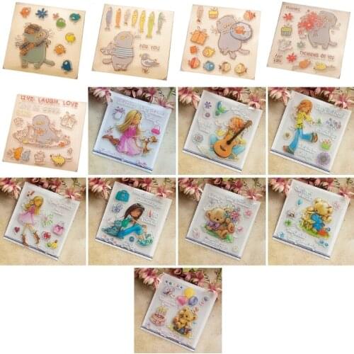 Lovely Bear Clear Silicone Seal Stamp DIY Album Scrapbooking Photo Card Decor M17D