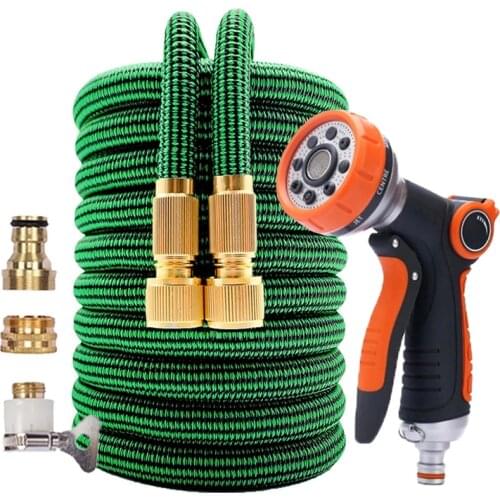 Expandable Garden Watering Hose flexible Magic water Hose Pipe High Pressure Car Wash Hoses Water Gun Washing foam spray noozle