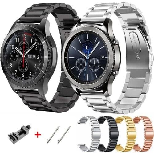22mm 20mm Watchband For Samsung Galaxy Watch 42mm 46mm Stainless steel strap active2 44mm/watch 3 45mm 41mm For huawei watch gt2
