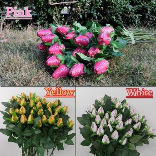 Baseball/Softball long stem Rose, Single Rose, Baseball/Softball Rose, Baseball Rose, Monogram Rose, Customized Sports Rose