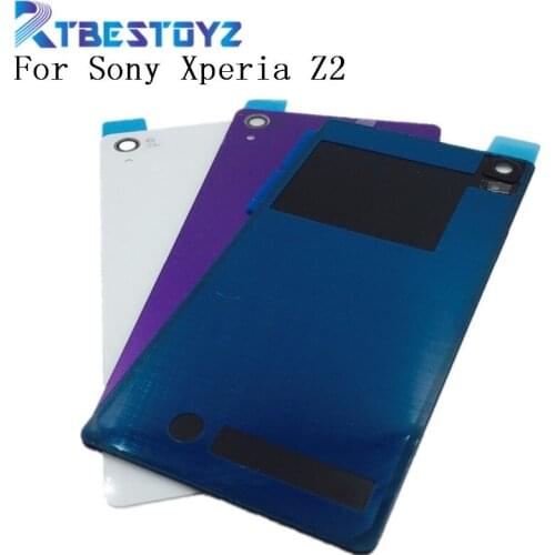 RTBESTOYZ Back Glass Battery Door Housing Rear Back Cover With NFC For Sony Xperia Z2 D6543 L50W D6503 NFC