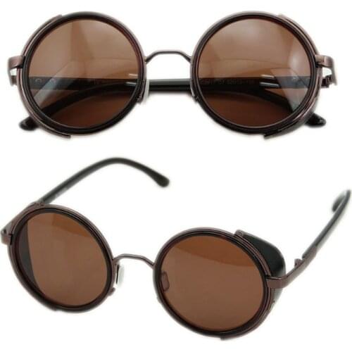 Sunglasse Cyber Goggles Steampunk 50s Round Glasses Vintage Retro Style Blinder F3MD