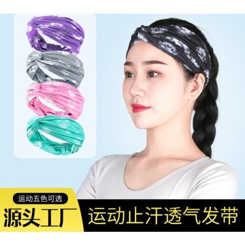 Sports headband unisex fitness Elastic yoga belt breathable sweat-absorbent basketball running headscarf Outdoor Gym Headwrap
