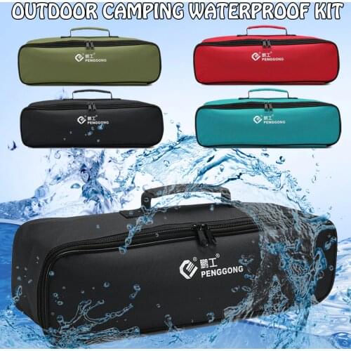 Waterproof Tool Bag Oxford Cloth Storage Hand Tool Bag Electrician Storage Screws Drill Bit Bag Portable Organizer Pouch Case