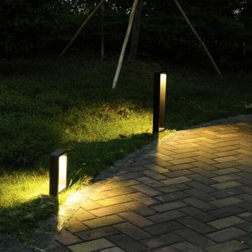 YRANK LED Bollard Lawn Light For Landscape Garden Yard Square Outdoor Lighting 30cm LED Road Path Decorative Lighting Lawn Lamp