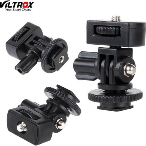 1/4" Screw Hot Shoe Mount Adapter Adjustable Angle Pole For DSLR Camera Flash LED Light Monitor