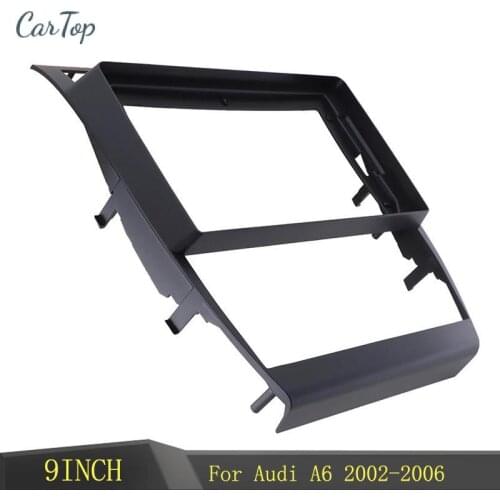 High Quality GPS DVD Player Panel Dash Installation Trim kit Frame Bezel For Audi A6 2002 2003 2004 2005 2006