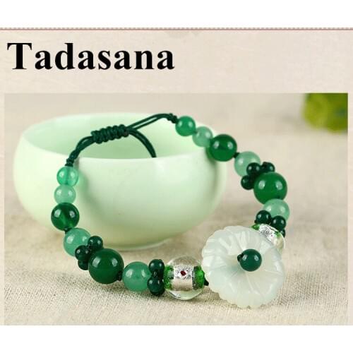 Natural Stone Charm Bracelets For Women Jewelry Jade Agate Beads Friendship Bracelets Chain Vintage Handmade Bangle Wholesale