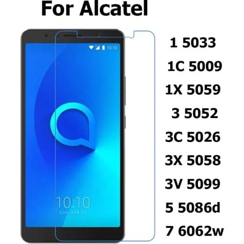 Tempered Glass For Alcatel 1 5033 1C 5009 1X 5059D 3 5053Y 5 5086D 7 6062W 3X 5080Y 3V 5099D Screen Protector Phone Film