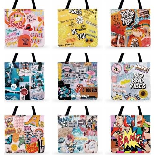 American Cartoon Anime Pop Art Printed Tote Bag For Women Casual Fashion Shopping Bag Ladies Shoulder Bag Outdoor Beach Bag