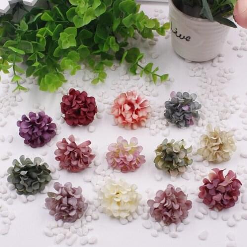 10PCS 4cm Chrysanthemum Artificial Silk Flower Heads DIY Handmade Bride Wrist Corsage Wedding Car Decoration Flores artificiais