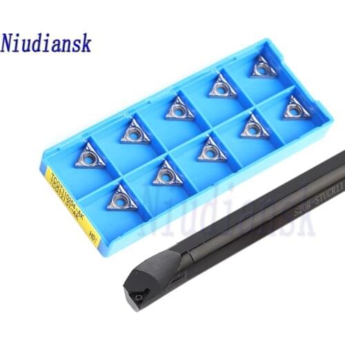 10pcs TCMT1102 Carbide Inserts S10K S12M S16Q-STUCR11 Inner Hole Tool Holder S20R-STUCR11 S25S-STUCR11 STUCL CNC Lathe Tools Set