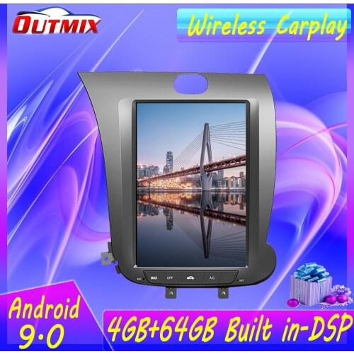 Tesla Style Android 9.0 screen Car Multimedia Player For Kia Cerato/K3/Forte car GPS Navigation Audio Radio stereo head unit