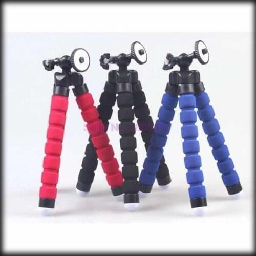 By dhl or ems 100 pieces Free shipping New Universal Flexible Mini Tripod Stand Holder For GoPro Hero 2 3 3+ 4 Camera