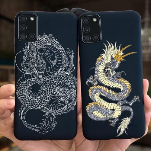 For Samsung A52 5G Case Black Cool Style Back Cover For Samsung Galaxy A52 4G A 52 A526B Cases Dragon TPU Boys Bumper Coque