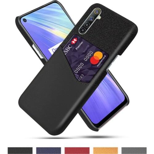 Card Slots Cover For OPPO Realme 6 X7 7 X50 5 Q2 Pro 5i Narzo 20A C17 C12 Business Case For Oppo F17 Reno4 Pro A12e A15 A72 A53