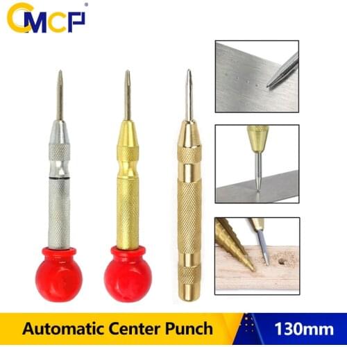 1PC 130mm HSS Automatic Center Punch Center Pin Punch Spring Loaded Marking Starting Hole Centering Tool Center Punch Automatic