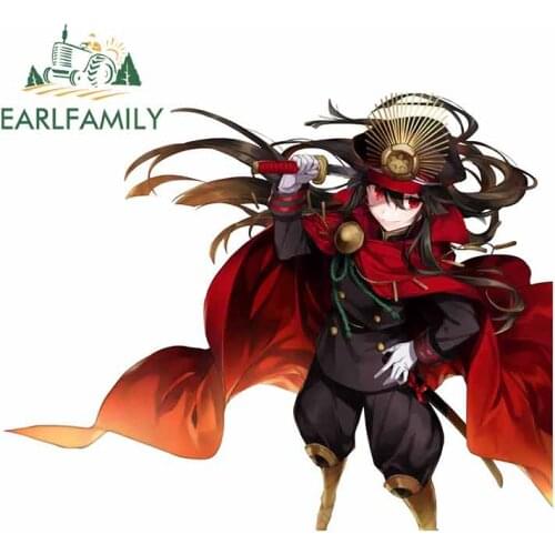 EARLFAMILY 13cm x 10.6cm For Demon Funny Car Stickers Vinyl Material Decal Refrigerator 3D Scratch-Proof For JDM SUV RV Decor