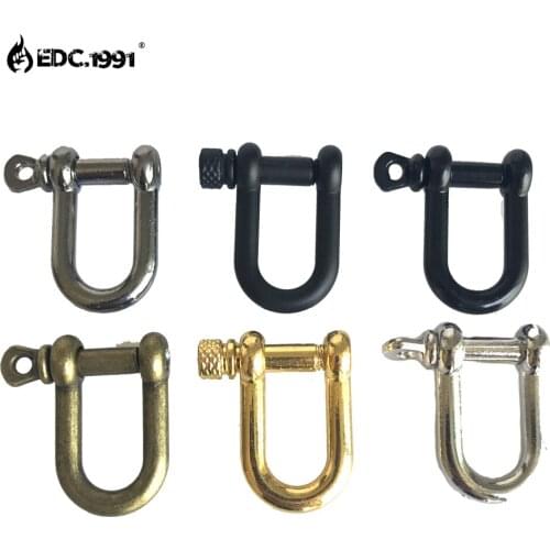 EDC.1991 Paracord Stainless Steel BOW shackle Steel Buckle For Paracord Bracelet Steel Buckle Outdoor Survival tools 50 pcs/lot