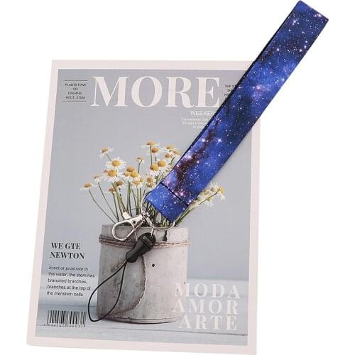 FD0761 1PC New Hot Sale Starry Sky Lanyard badge ID Card Holder Neck Strap Clip Mobile Phone Neck Straps Cute For Friends