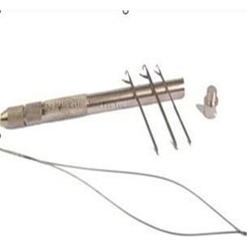 1Pcs Handle Heads Pulling Needle Micro Rings Loop Feather Hair Tools Metal Needle Hooks Hair Extensions