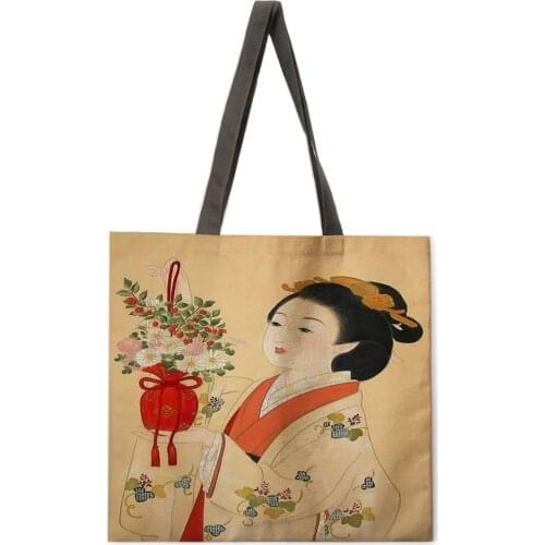 Fashion bags shopping bags,Japanese singers, printed handbags ladies casual handbags ladies shoulder bags,outdoor beach handbags