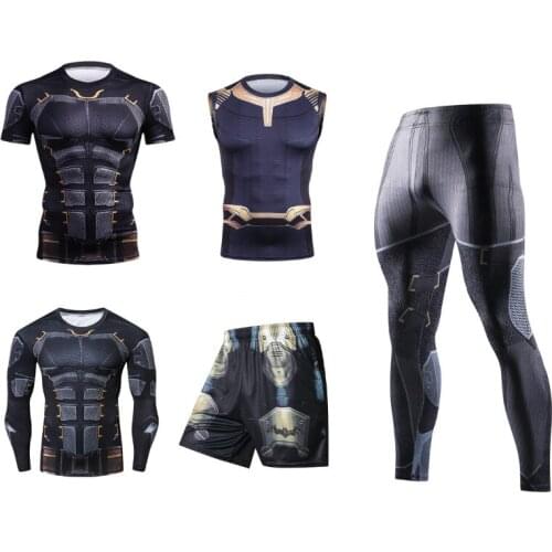 Mannen Sportkleding Pak Gym Panty Training Kleding Workout Jogging Sport Running Set Trainingspak Bjj Mma Rash Guard Boks Heren