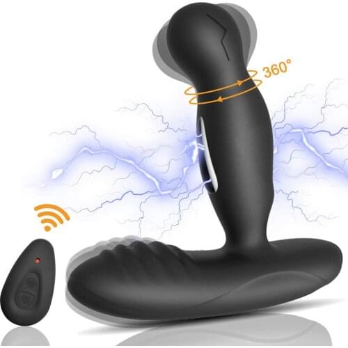 Male Wireless Silicone Prostate Massager Anal Vibrator Butt Plug Erotic Sex Toy For Men Adult Electric Shock Sexules Toys Shop