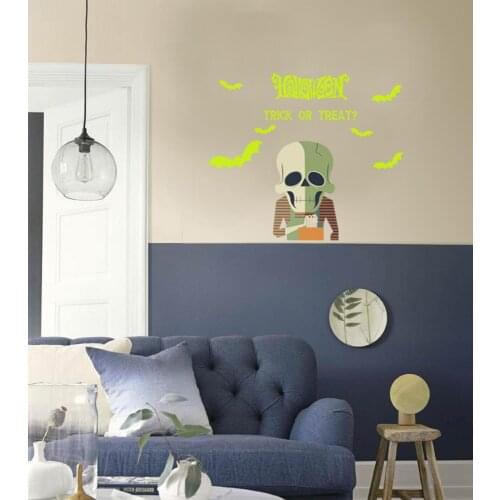 New Halloween Bat Wall Decal Home Bedroom Living Room Decoration Glass Window Personality Wall Sticker Wallpaper Mural