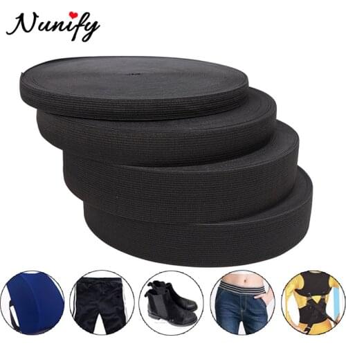 Nunify 4000Cm 1.5-4Cm Black Elastic Band Spandex Belt Trim Sewing/Ribbon Clothes Flex Sewing Material For Shorts Skirt Trouse