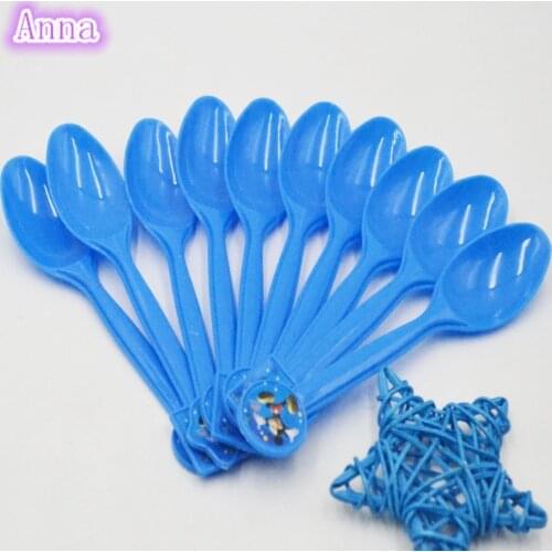 10pcs Mickey Mouse Plastic spoon Birthday/Christmas/Festival Mickey Mouse Party Decoration Mickey Mouse Party Supplies