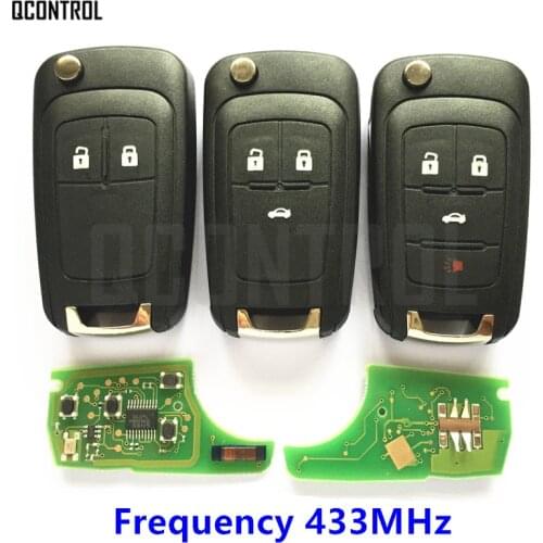 QCONTROL 2/3/4 Buttons Car Remote Key DIY for OPEL/VAUXHALL 433MHz for Astra J Corsa E Insignia Zafira C 2009-2016