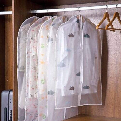 OTHERHOUSE 1Pc Garment Bag Dustproof Suit Cover Wardrobe Storage Bags Cloth Hanging Clothes Dress Bag Coat Dust Cover Waterproof