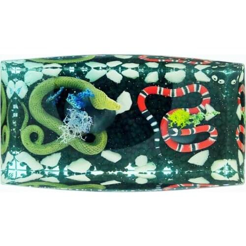 Handicrafts Resin Zodiac Viper Crystal Animal Qi Tan Resin Decoration Car Decoration Creative Gift