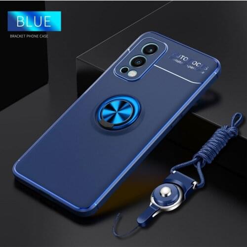 Luxury Silicone case For OnePlus Nord 2 CE 5G One Plus 9 Pro 1+ Nord N200 N10 5G N100 8T 8 Pro Strip Cover Finger Ring Holder