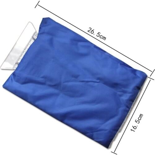 Car Windshield Snow Ice Removal Shovel Scraper with Warm Plush Glove Frost Snow Ice Remover Household Window Cleaning Helper