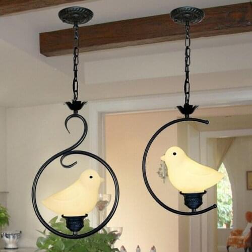 Modern contracted bird pendant lights creative personality art hanging lamp cafe dining room bar restaurant Kitchen lighting